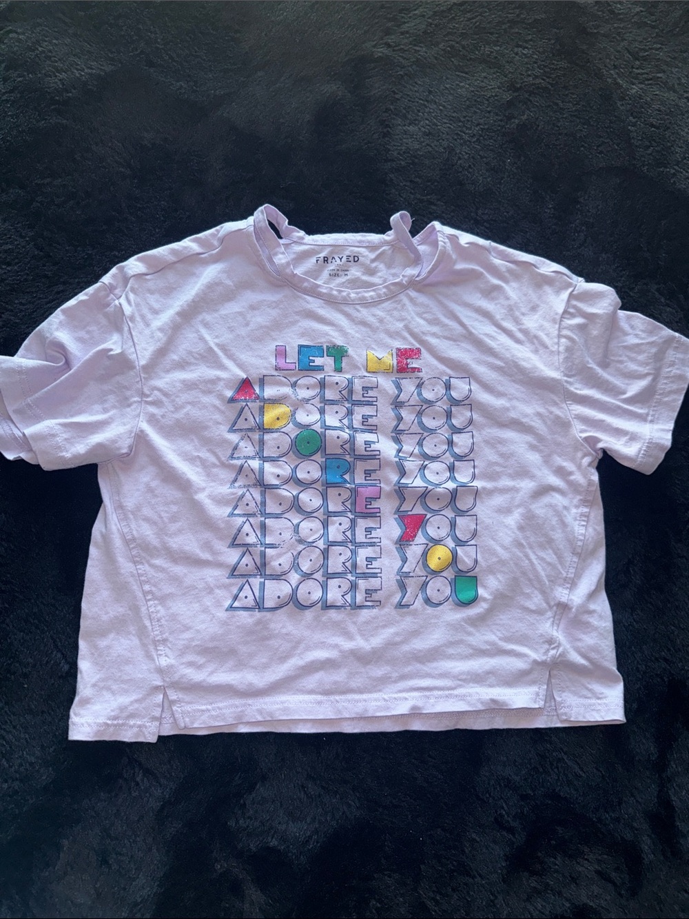 Frayed Lilac 'Adore You' Graphic Kids Tee